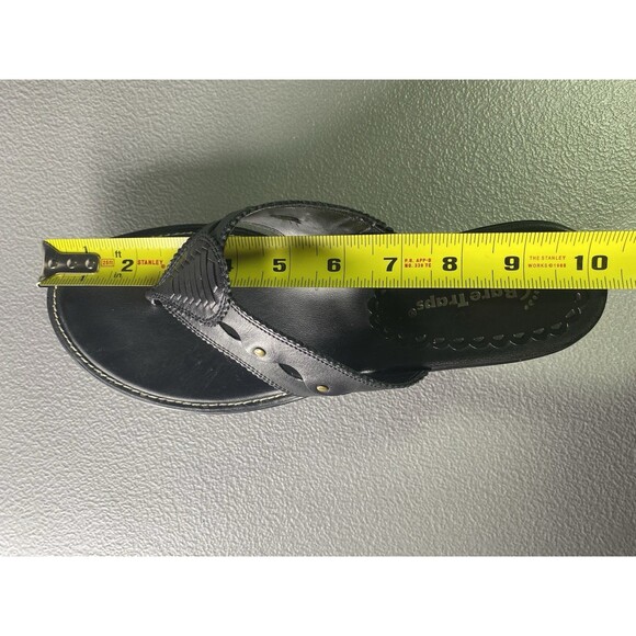 Bare Traps Womens Sandals Size 9 Black Leather Slip-on 2.5" Wedge Heel - Picture 9 of 9